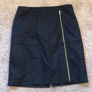 Black Skirt with Zipper Detail